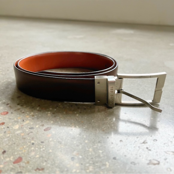 Men’s Ted Baker reversible belt brown and tan size 36 - Picture 1 of 14